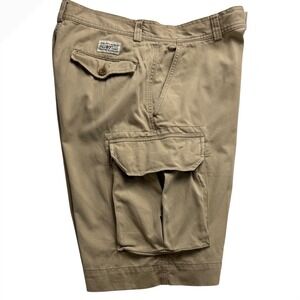 Polo Ralph Lauren Mens 33 Classic Polo 67 Chino Cargo Shorts Tan Khaki Cotton
